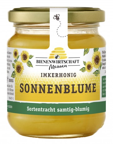 #2242 BWM 30029 Sonnenblume cremig 250g Glas Honig